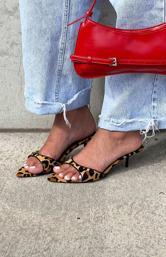 Tony Bianco Leopard Pony Heels | Beginning Boutique (US)