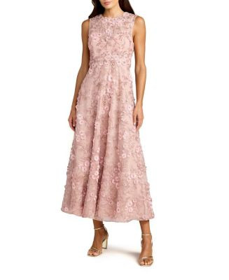 Floral Embroidered High Neck Midi Dress | Bloomingdale's (US)