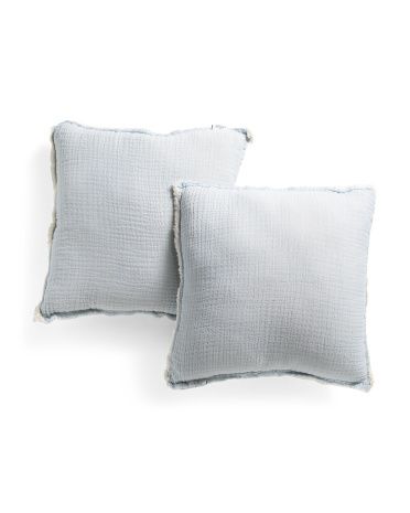 20x20 2pk Pillows With Frayed Edges | TJ Maxx