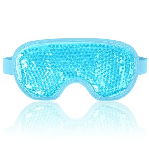 NEWGO Cooling Eye Mask for Puffy Eyes, Cold Eye Mask Eye Ice Pack for After Eyes Surgery, Tension Stress Relief, Itchy Eyes, Headaches, Dark Circles - Blue | Amazon (US)