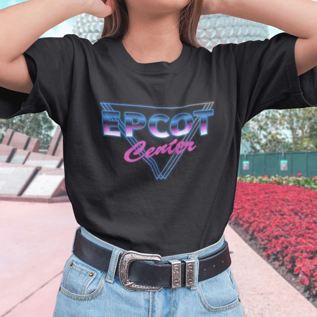 Epcot Center Neon Retro Style T-shirt - Etsy | Etsy (US)