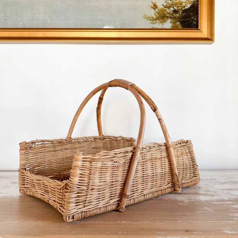 Village Rattan Basket | Purple Rose Home