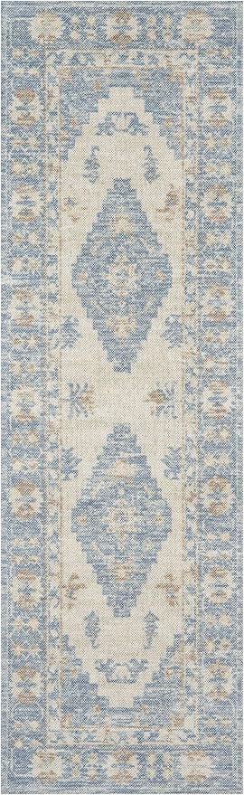Momeni Anatolia Wool and Nylon Area Rug, 2'3" X 7'6" Runner, Blue | Amazon (US)