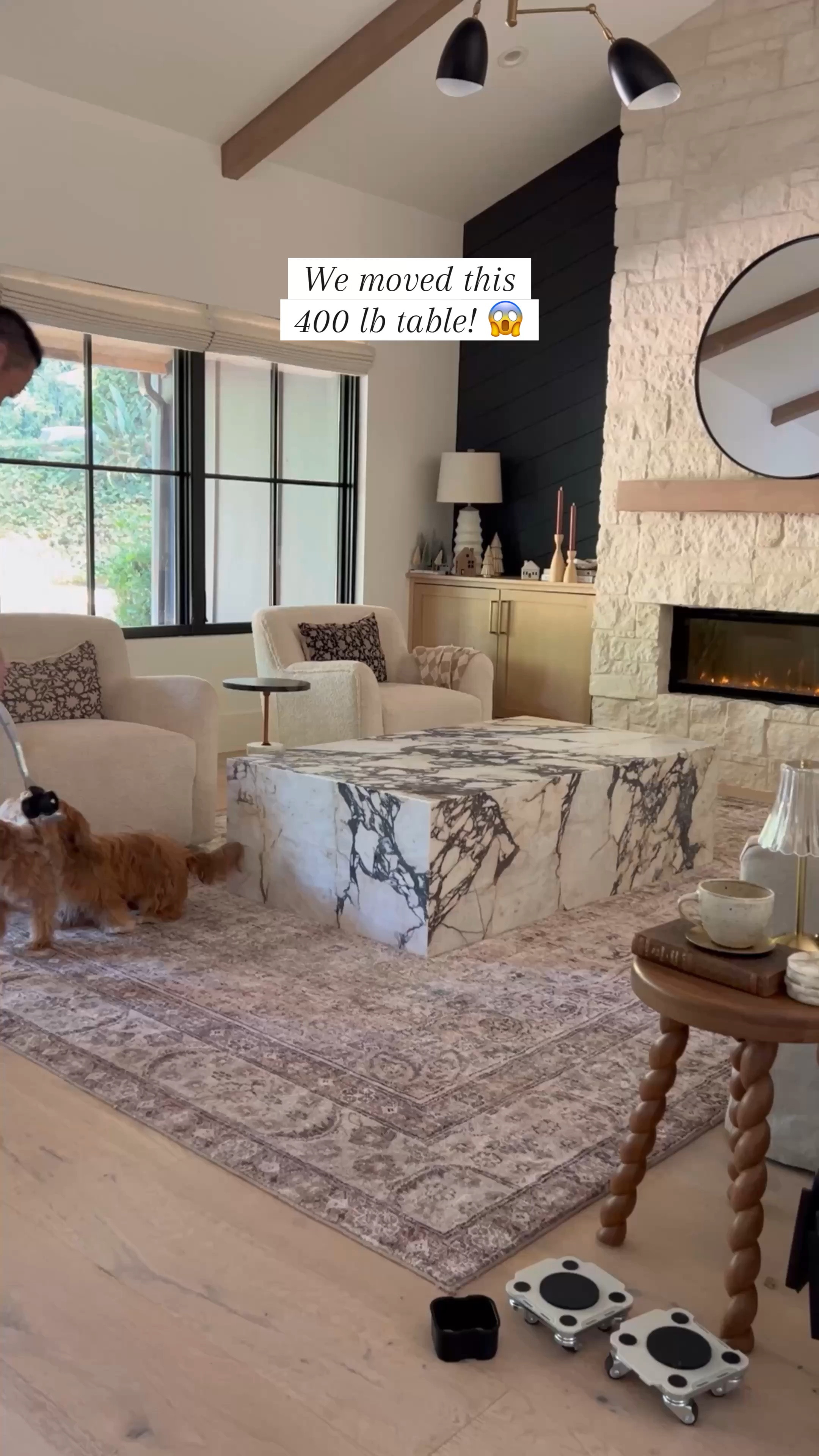 I can’t believe how easy it was to move this 400 pound marble coffee table with this tool! this is honestly one of my most useful buys for 2024. It has saved us so many times. Love this gadget!

Wayfair, Amazon Loloi Amber Interiors cloudpike rug vintage rug swivel chair, marble side table, and table background, mirror fireplace, and bed, vintage rug, black, oval, dining table, wishbone, wood dining chairs

#LTKHome #LTKFindsUnder100 #LTKSaleAlert