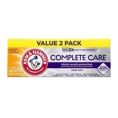 Arm & Hammer Complete Care Toothpaste - Fresh Mint - 12oz/2pk | Target