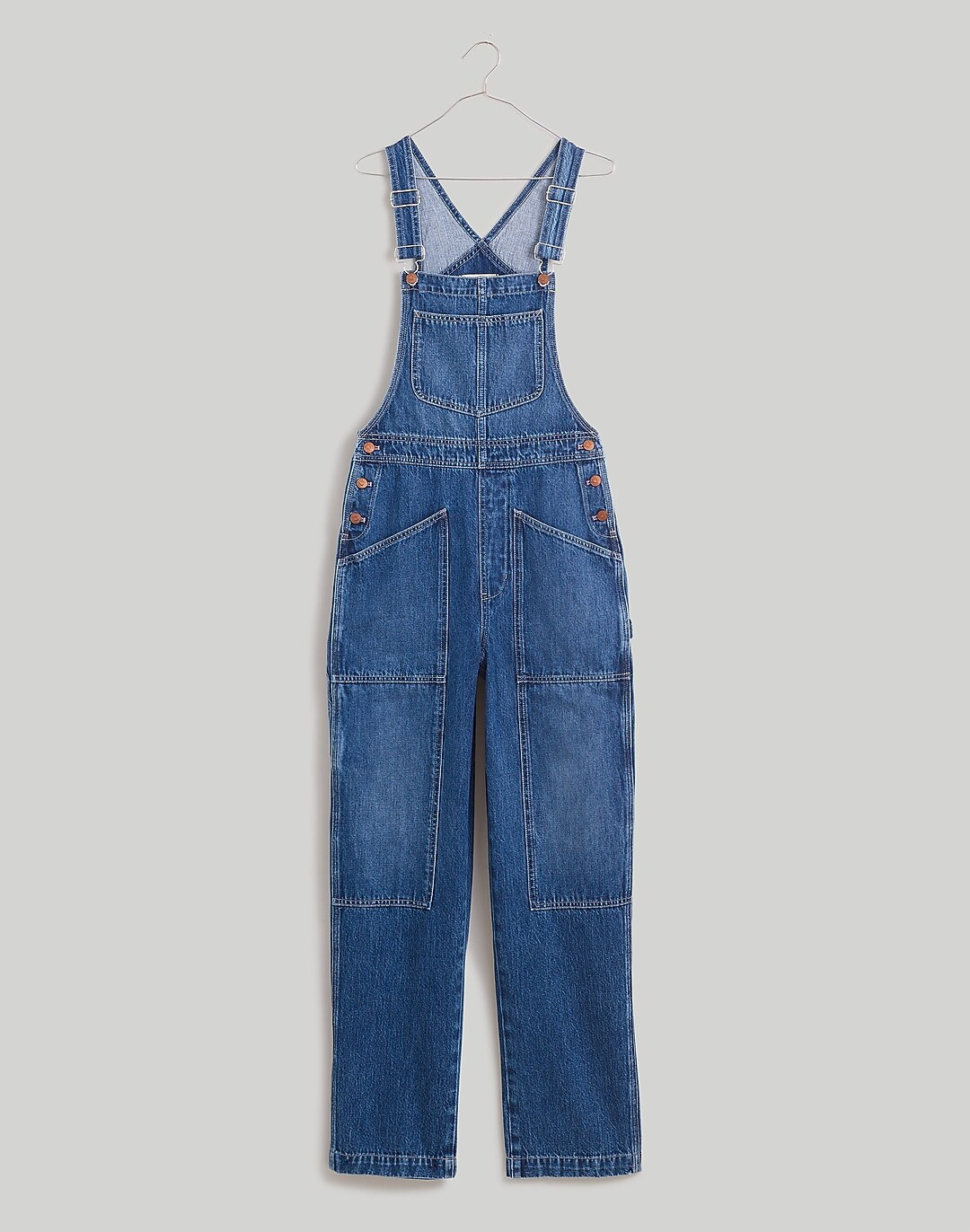 Denim Oversized Carpenter Overalls in Copley Wash | Madewell