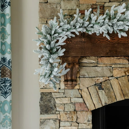 King of Christmas 9 x 12 Queen Flock® Garland with LED Lights (Plug Operated) | Walmart (US)