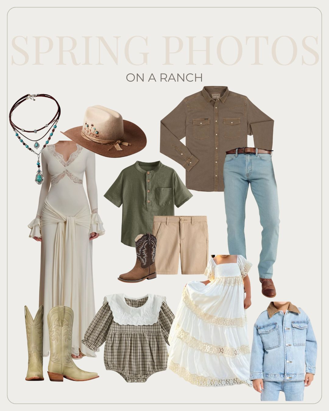 Western Spring Family Photo Outfit ideas! This dress for mama is bump friendly too! 

Summer family photos, spring family photos, western family photos, western maternity outfits 

 #LTKmomlife #LTKKids #LTKMens