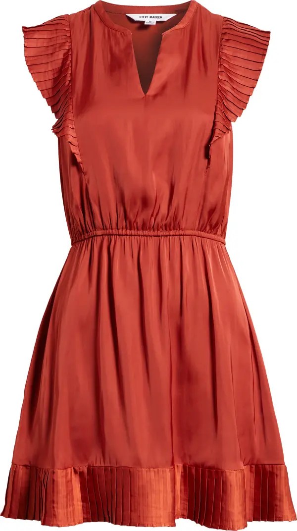 Pleated Cap Sleeve Minidress | Nordstrom