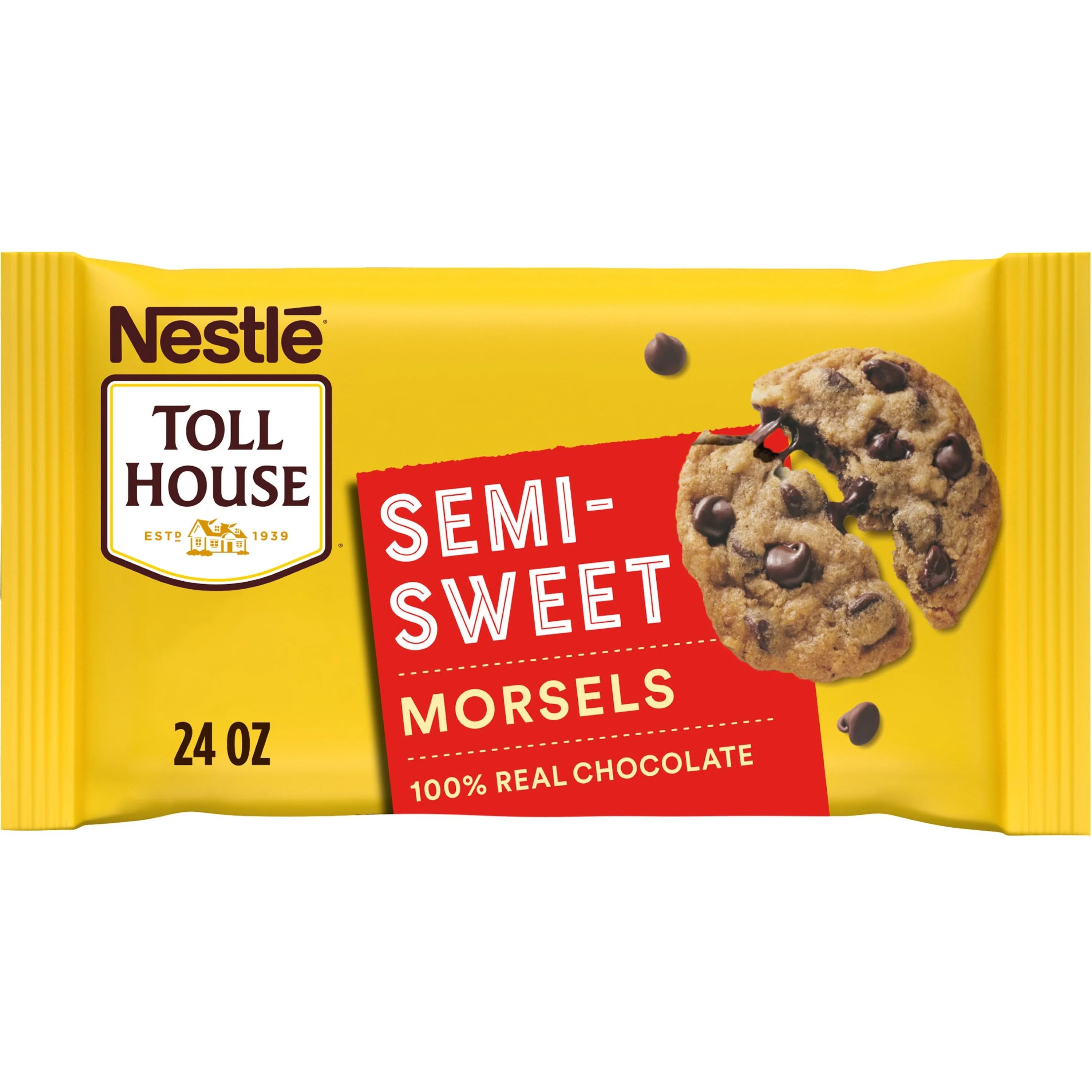 Nestle Toll House Semi Sweet Chocolate Regular Baking Chips, 24 oz Bag - Walmart.com | Walmart (US)