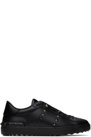 Black Rockstud Untitled Sneakers | SSENSE
