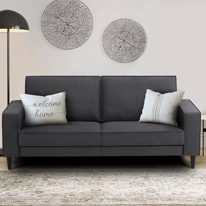 EASELAND 78" Oversized Deep Seater Sofa,Mid-Century Modern Wood Frame Loveseat Furniture,Linen Fa... | Amazon (US)