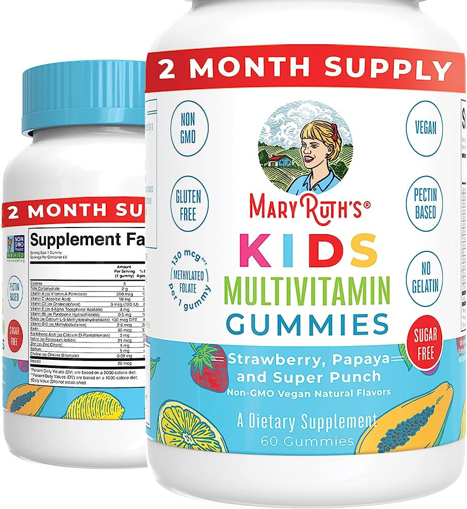 MaryRuth's Kids Multivitamin Gummies | Sugar Free | 2 Month Supply | Kid & Toddlers Age 2+ Daily ... | Amazon (US)