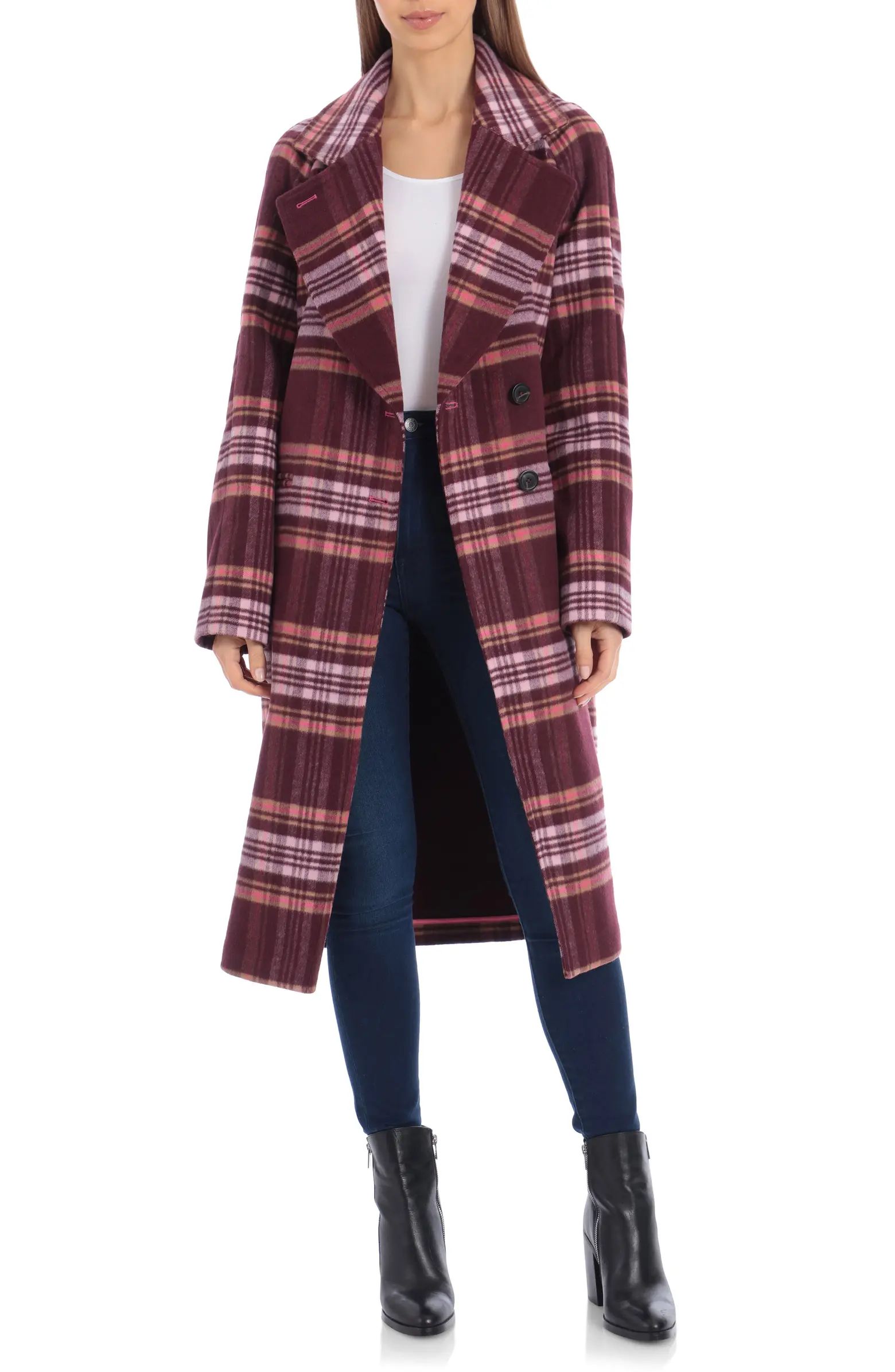 Plaid Double Face Coat | Nordstrom