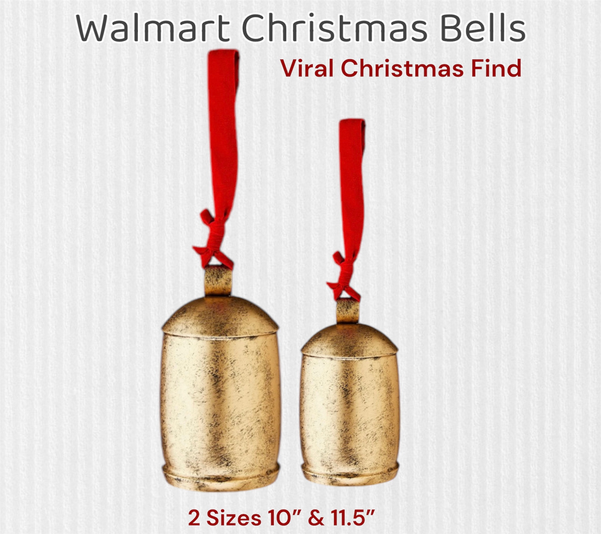 New Christmas decor at Walmart. Love these bells. They are big and so affordable. They are becoming viral! High sell-out risk. 




Walmart Christmas decor, holiday decor, Walmart home, Christmas home decor, christmas decorations, viral christmas bells, viral Christmas bell, viral Christmas find, my Texas house hanging bell 

#LTKHome #LTKFindsUnder50 #LTKSeasonal #LTKSeasonal #LTKHome #LTKFindsUnder50