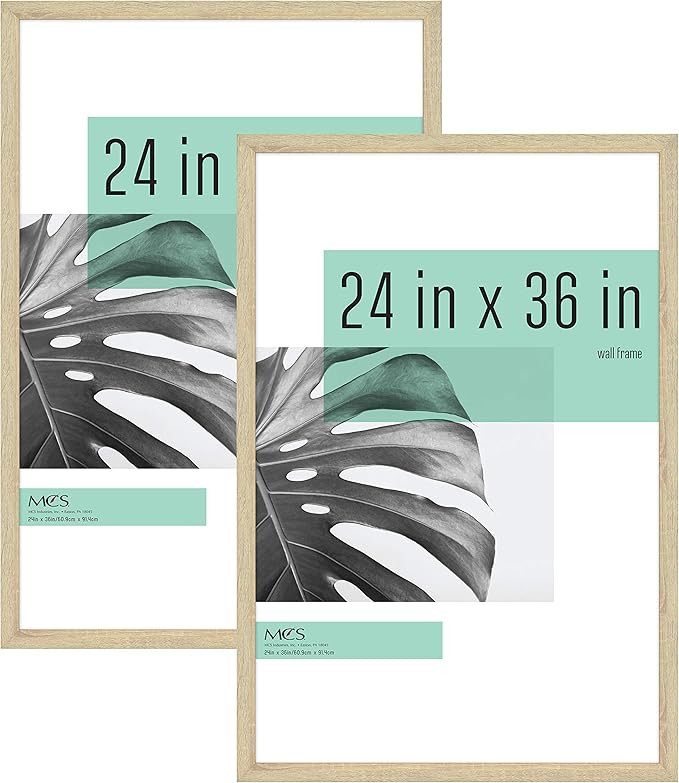 MCS Industries Studio Gallery Frame, Natural Woodgrain, 24 x 36 in, 2 pk | Amazon (US)