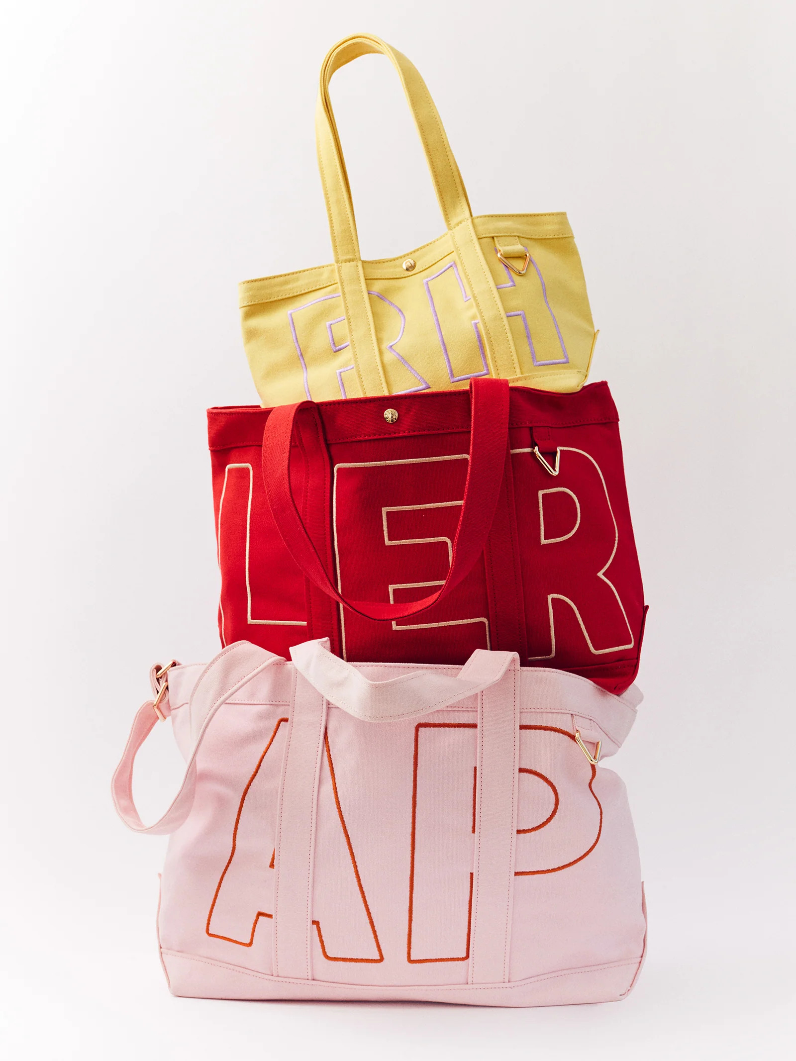 Custom Alpha Tote - Soft Pink | BaubleBar