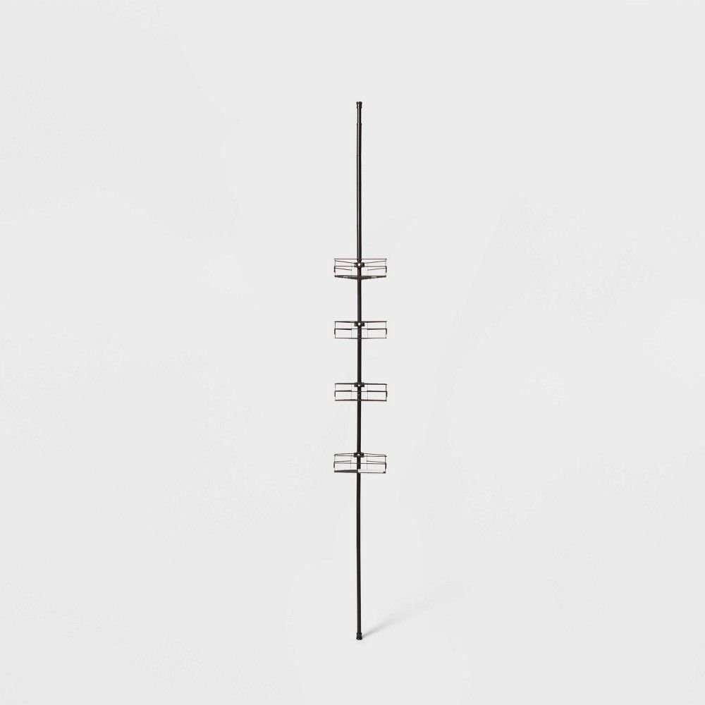 Steel Corner Tension Pole Caddy Matte Black - Made By Design | Target