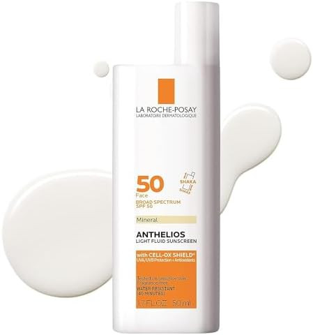 La Roche-Posay Anthelios Sunscreen SPF 40, Ultra-Light Fluid Broad Spectrum SPF 40, Face Sunscree... | Amazon (US)