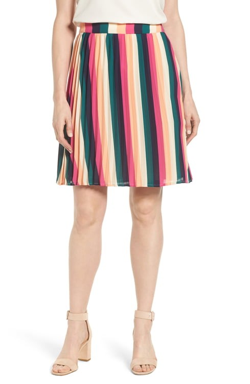 Gibson x Hi Sugarplum! Navio Pleat Skirt (Regular & Petite) (Nordstrom Exclusive) | Nordstrom