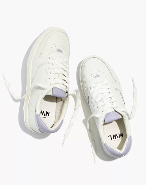 Court Low-Top Sneakers in White and Purple | Madewell