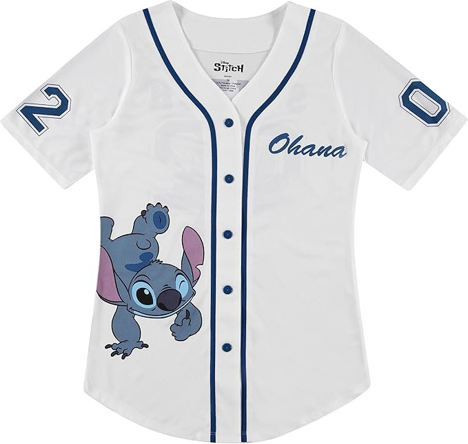 Disney Ladies Lilo and Stitch Shirt - Ladies Classic Lilo and Stitch Baseball Jersey Lilo and Sti... | Amazon (US)