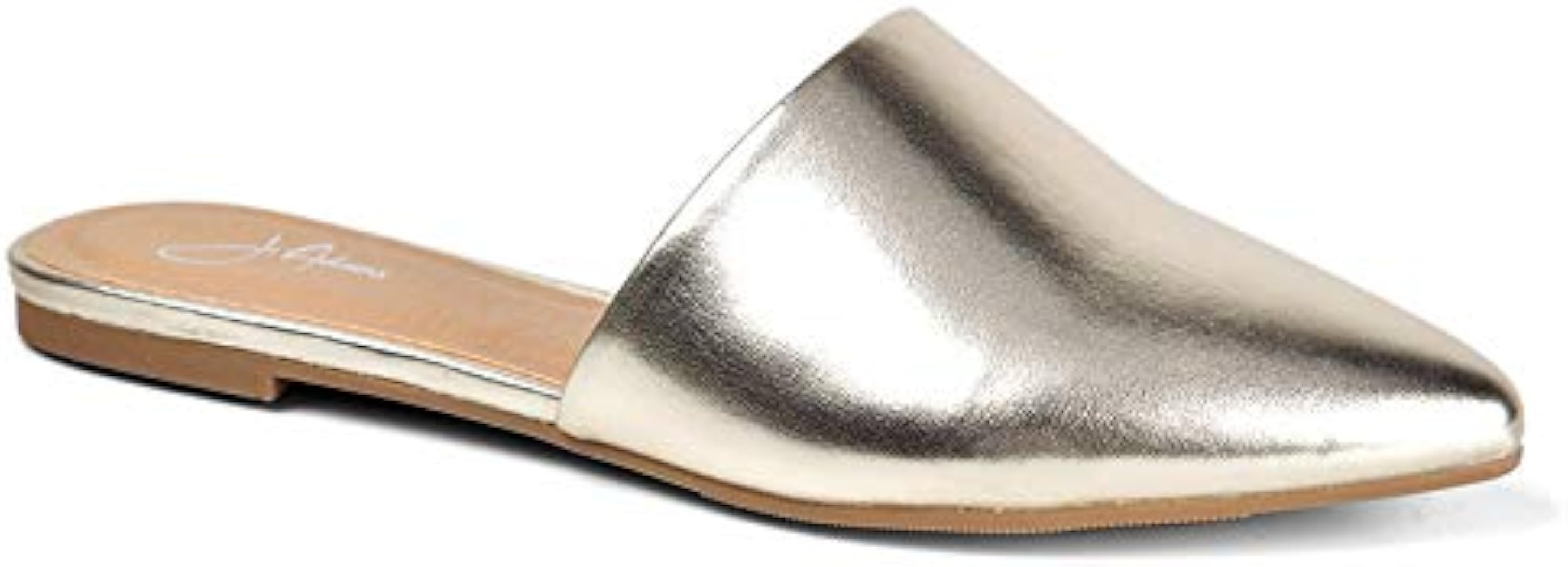 J. Adams Lennox Mules for Women - Closed Pointed Toe Flat Heel Slides | Amazon (US)