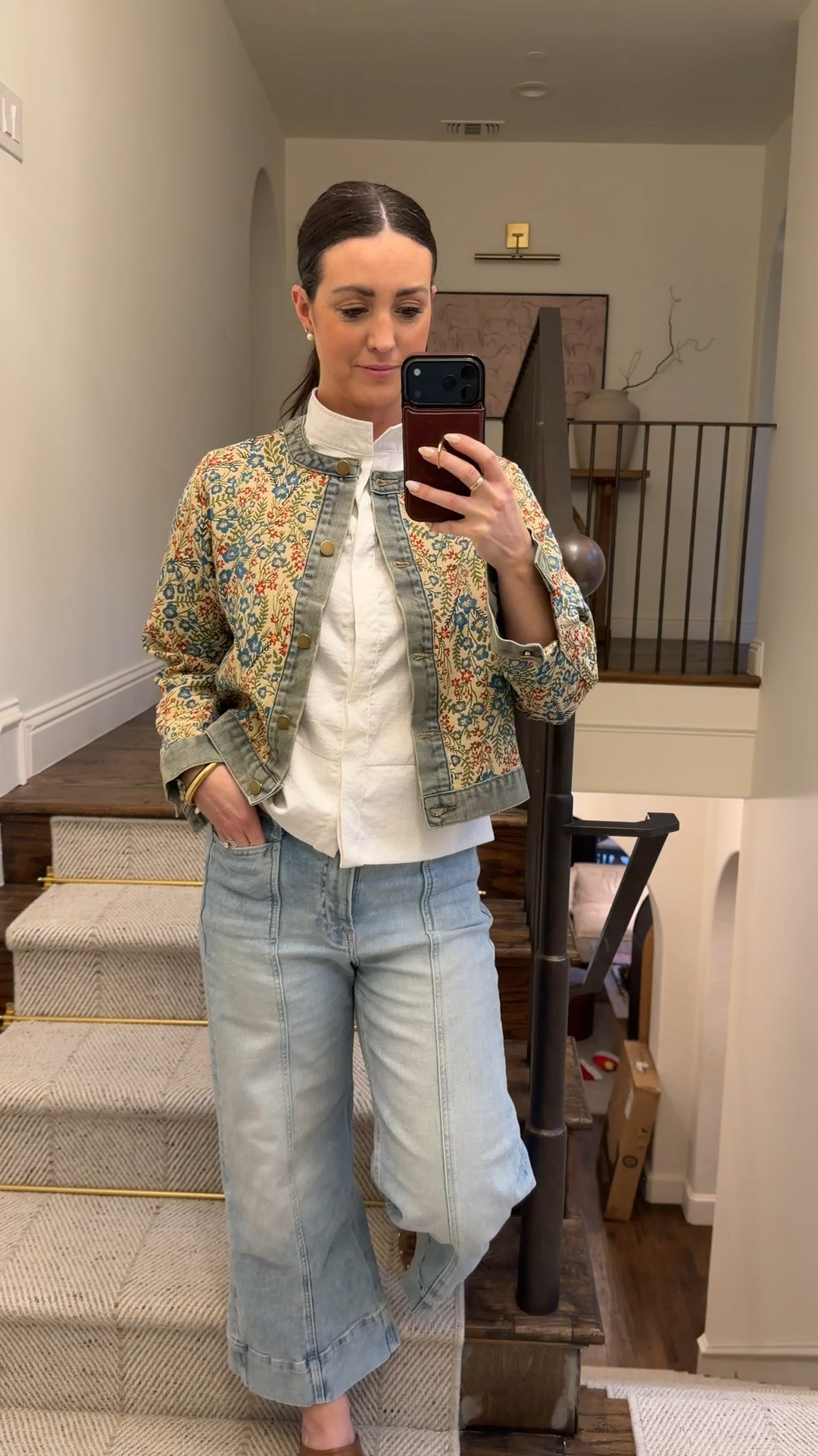 Feels like spring! Love love this vintage inspired cropped denim jacket. Wearing a medium! Runs small. 

#LTKOver40 #LTKootd #LTKFindsUnder50