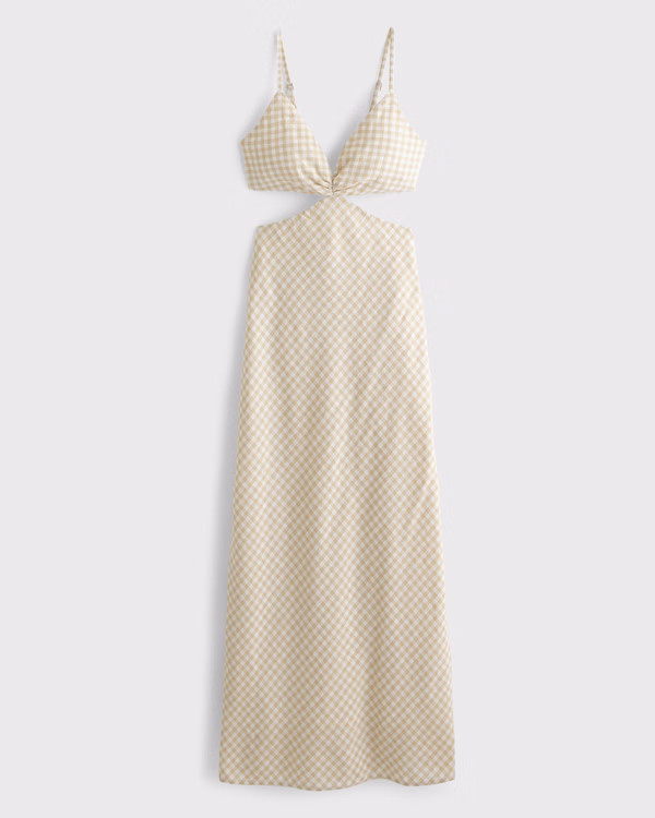 Women's The A&F Julia Slip Cutout Maxi Dress | Women's Dresses & Jumpsuits | Abercrombie.com | Abercrombie & Fitch (US)