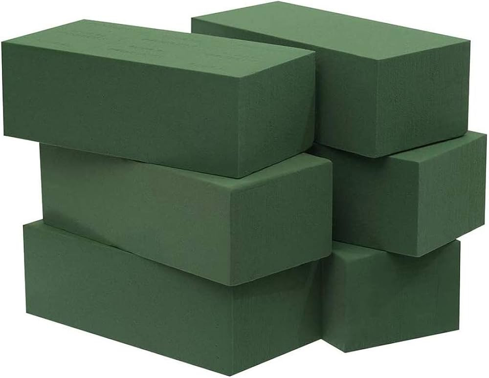 Crafare 6pc Wet Fresh Floral Foam Blocks Green Florist Foam Bricks for Spring Fresh Flower Arrang... | Amazon (US)
