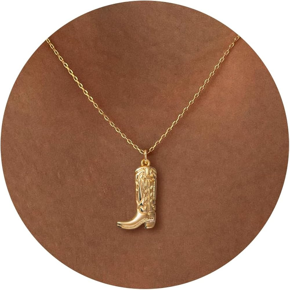 14K Gold Plated Dainty Pendant Butterfly Bead Boot Bee Baseball Flower Compass Airplane Heart Hum... | Amazon (US)