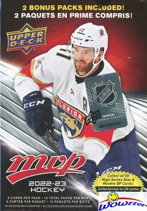 Amazon.com: 2022/23 Upper Deck MVP NHL Hockey EXCLUSIVE HUGE Factory Sealed 15 Pack Blaster Box w... | Amazon (US)