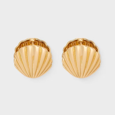 Seashell Statement Earrings - A New Day™ Gold | Target
