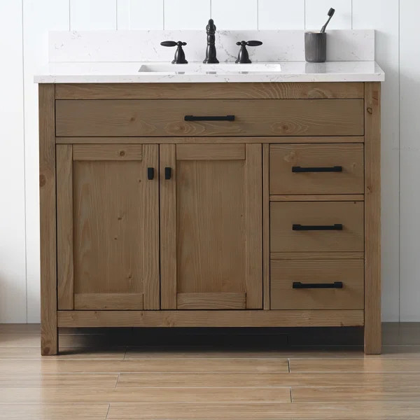 Atencio 42'' Single Bathroom Vanity with Top | Wayfair North America
