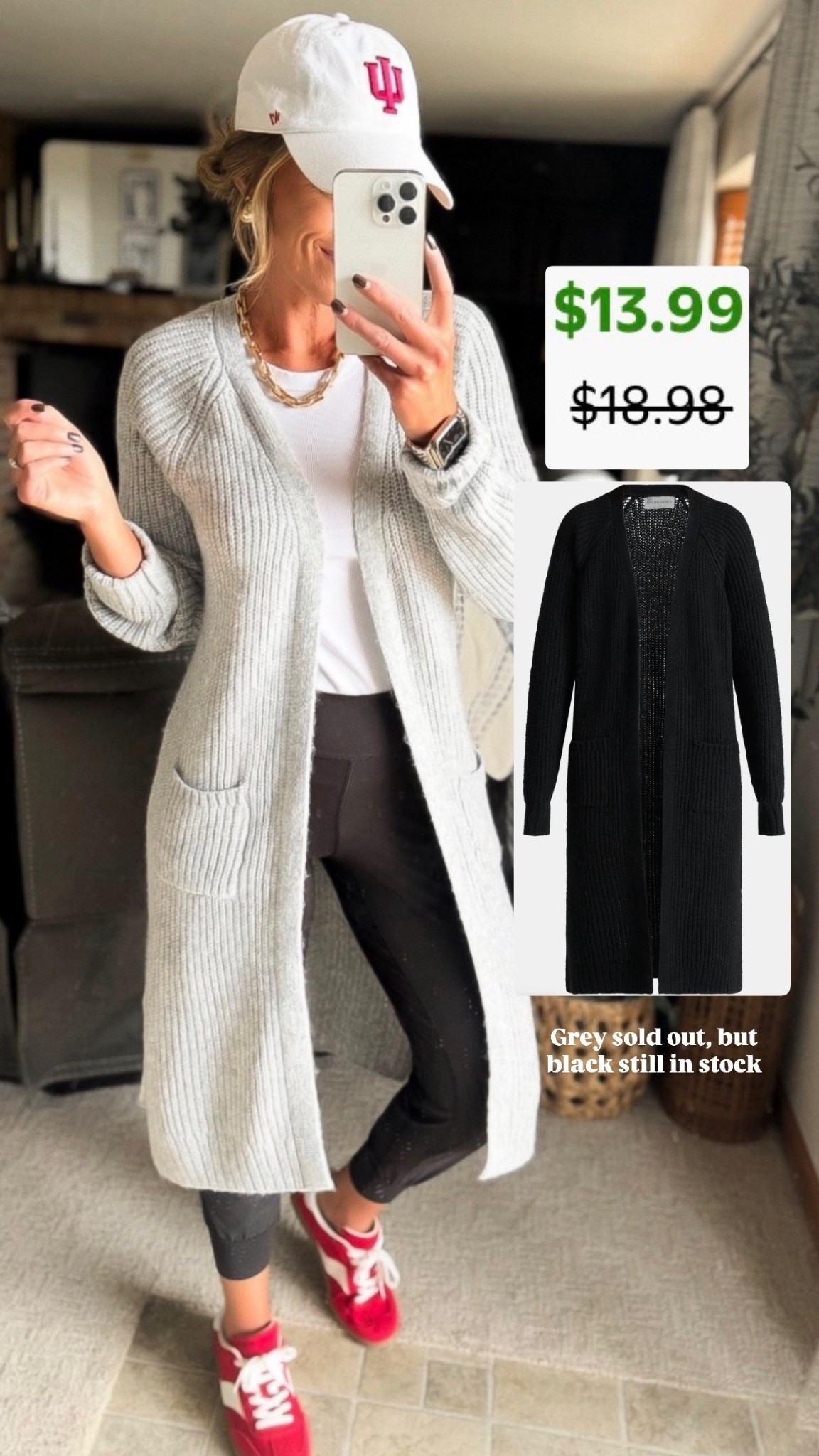 Gray sold out, but black still in stock and on sale!! 
I ❤️ a casual game day look. 
Cardigan/ medium
Joggers/ mediumm

#LTKActive #LTKSeasonal