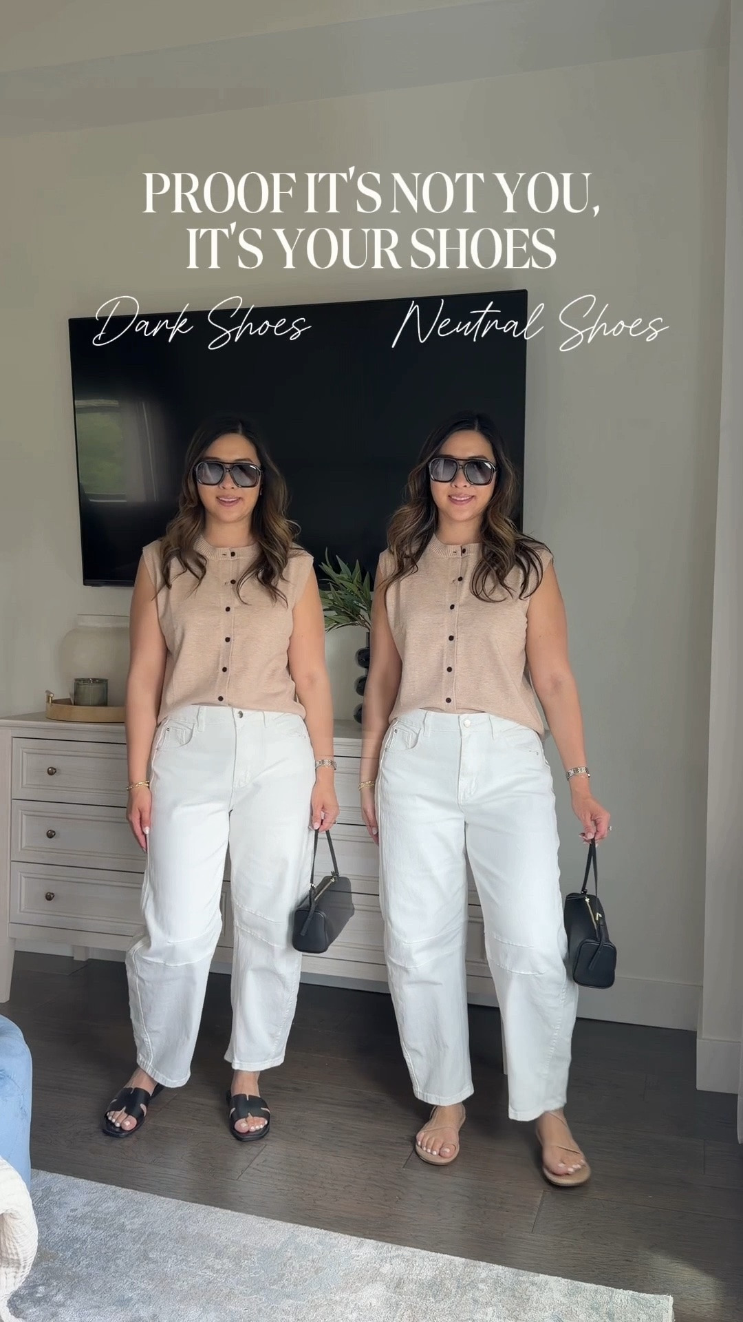 Pairing white denim with neutral sandals is a game-changer for elongating your legs if you are petite!
Tank: Medium
Barrel Denim: Medium

#LTKootd #LTKSeasonal #LTKPetite