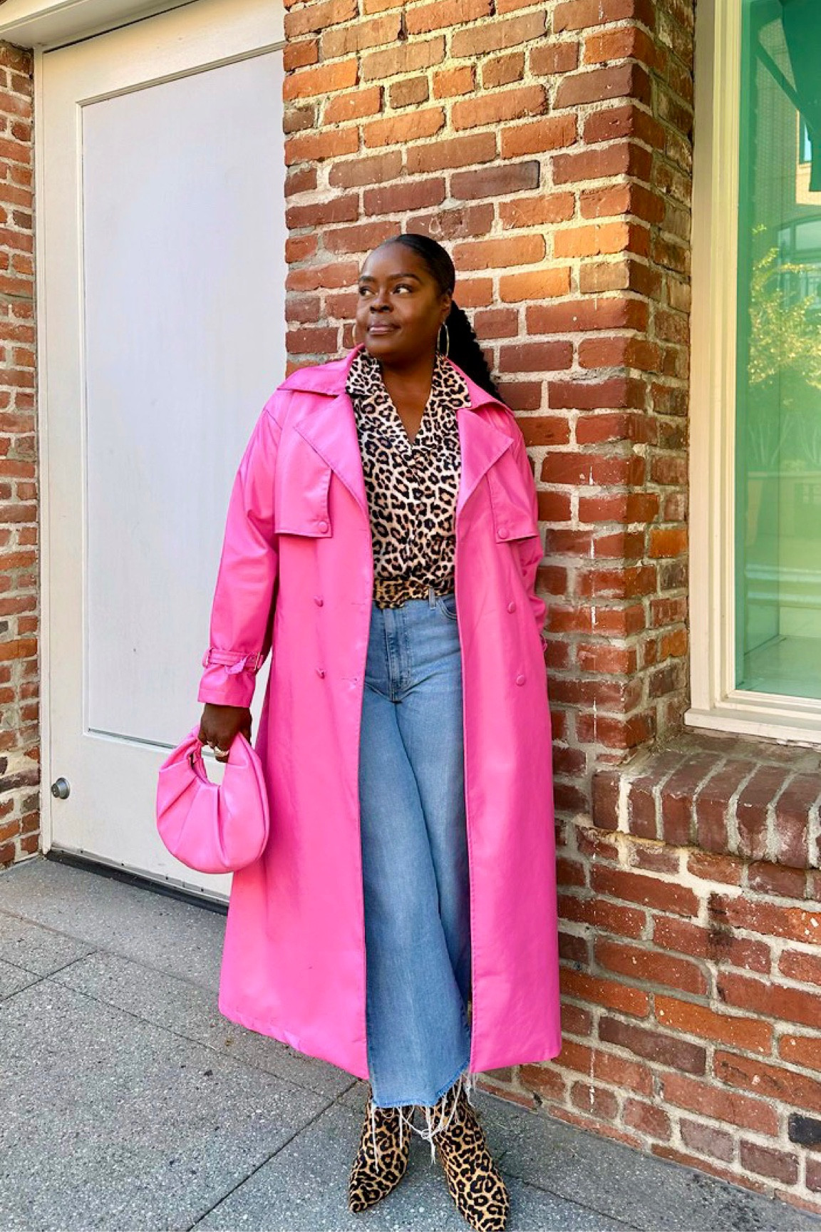 plus size pink trench coat