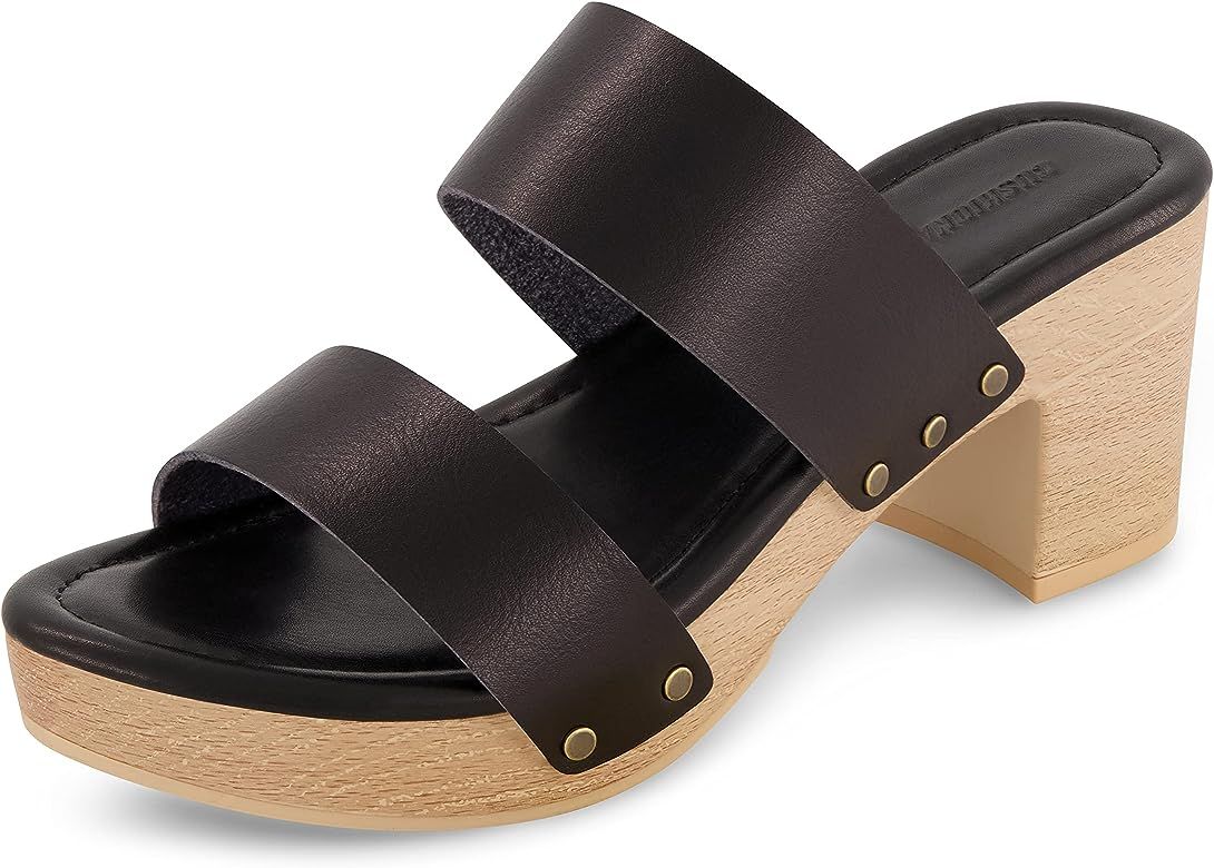 CUSHIONAIRE Women's Sky Faux Wood Sandal +Comfort Foam & LiteSole Technology | Amazon (US)