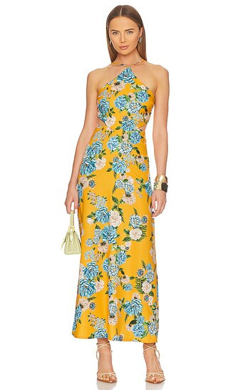 x REVOLVE Indria Dress in Yellow Floral | Revolve Clothing (Global)
