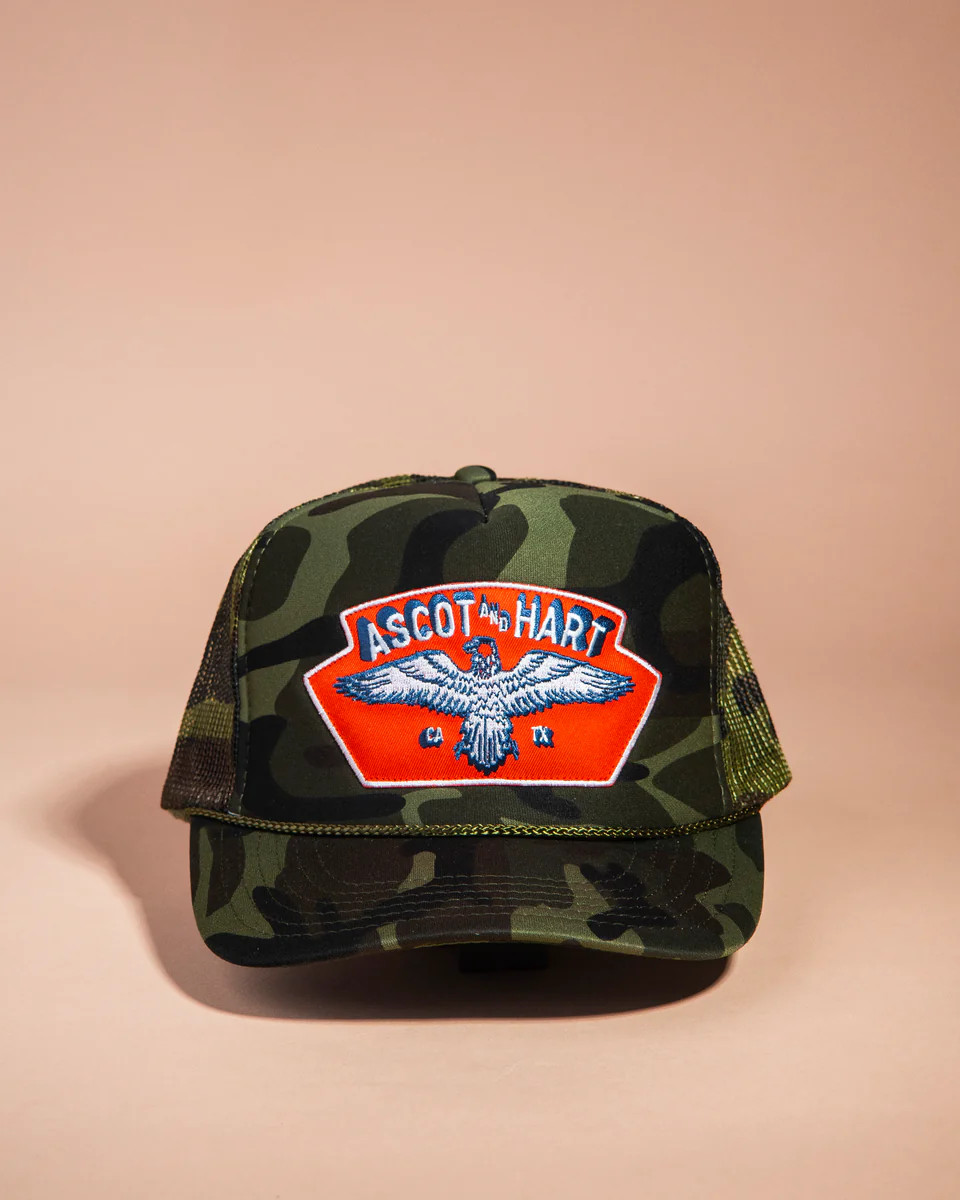 Camo Eagle Patch Trucker | Ascot + Hart