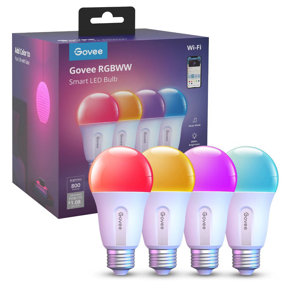 Govee Wi-Fi 800LM RGBWW 4pk LED Bulb | Target