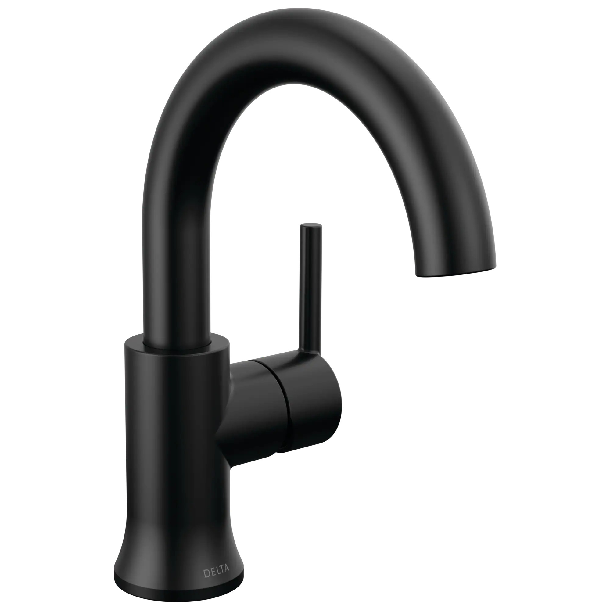 Delta Trinsic Matte Black Single Hole 1-Handle WaterSense Bathroom Sink Faucet with Drain | 559HAR-BL-DST | Lowe's