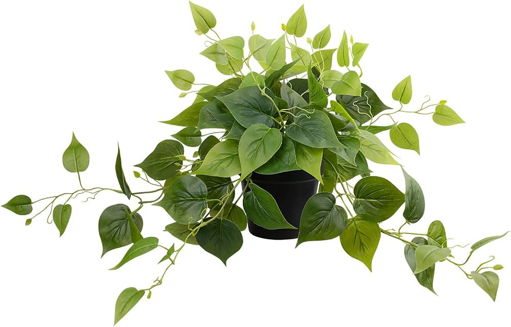 LOYWREE Faux Pothos Indoor Green Realistic Artificial Plants in Pots, Fake Plant for Home Office ... | Amazon (US)