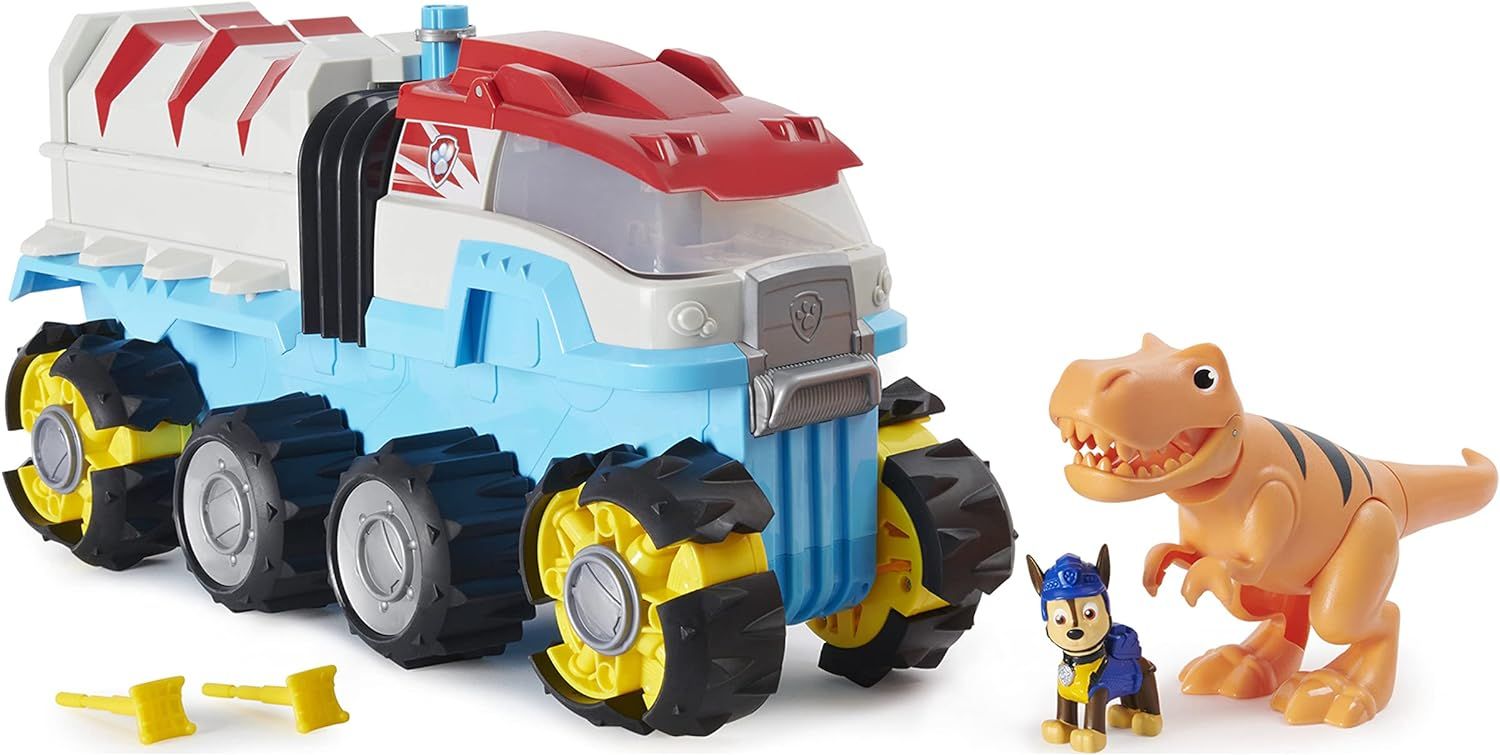 PAW PATROL Dino Rescue Dino Patroller Motorized Team Vehicle with Exclusive Chase and T. Rex Figu... | Amazon (CA)