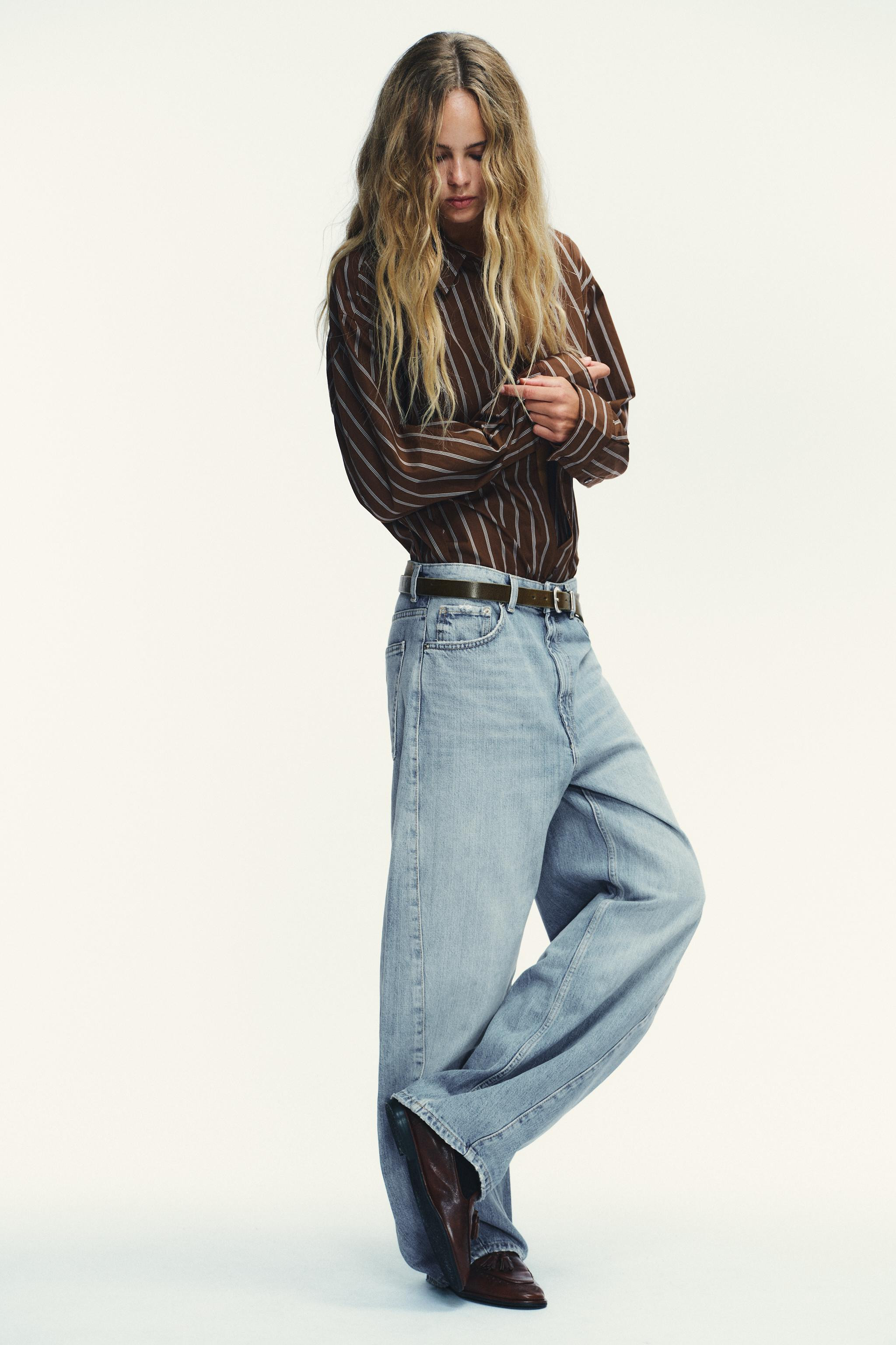 TRF MID-RISE BAGGY BARREL JEANS | Zara US
