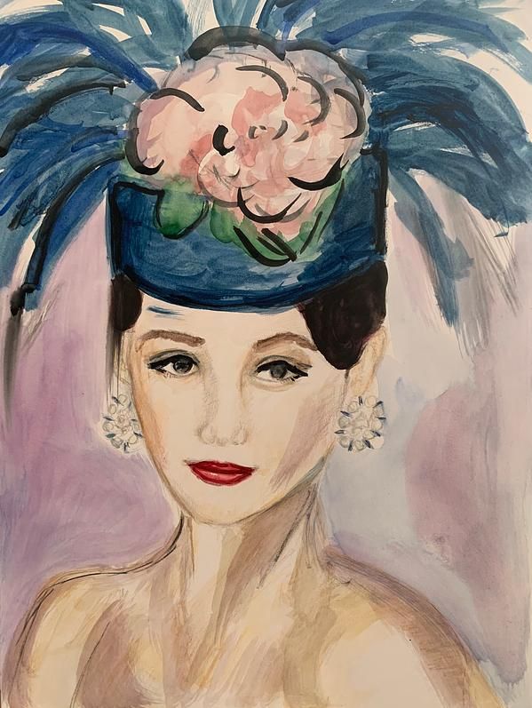 Woman with Valentino hat | Artfully Walls