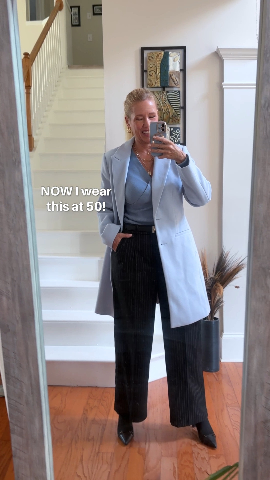 #ad 🩵Can’t wait for it to cool down, so I can wear my new beautiful pastel blue winter coat! 

Thank you for these cute outfits @lascanausaofficial

#LTKgrwm #LTKdayinmylife #LTKOver40