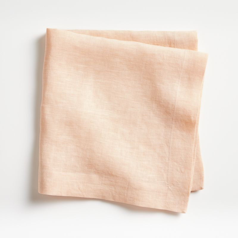 Helena Blush Linen Napkin + Reviews | Crate and Barrel | Crate & Barrel