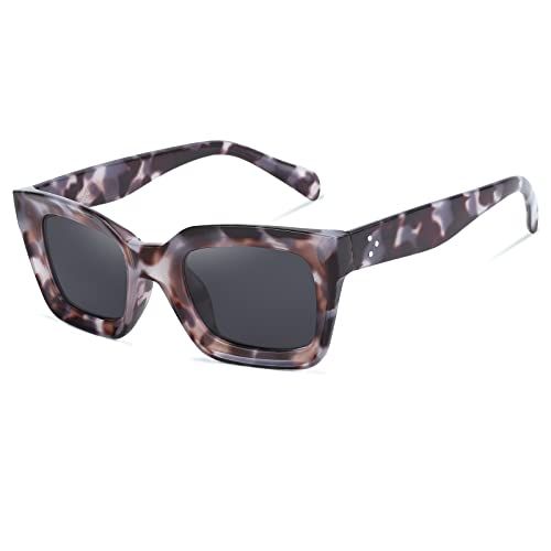 FEISEDY Classic Women Sunglasses Fashion Thick Square Sun Glasses Chunky Frame UV400 B2471 | Amazon (US)