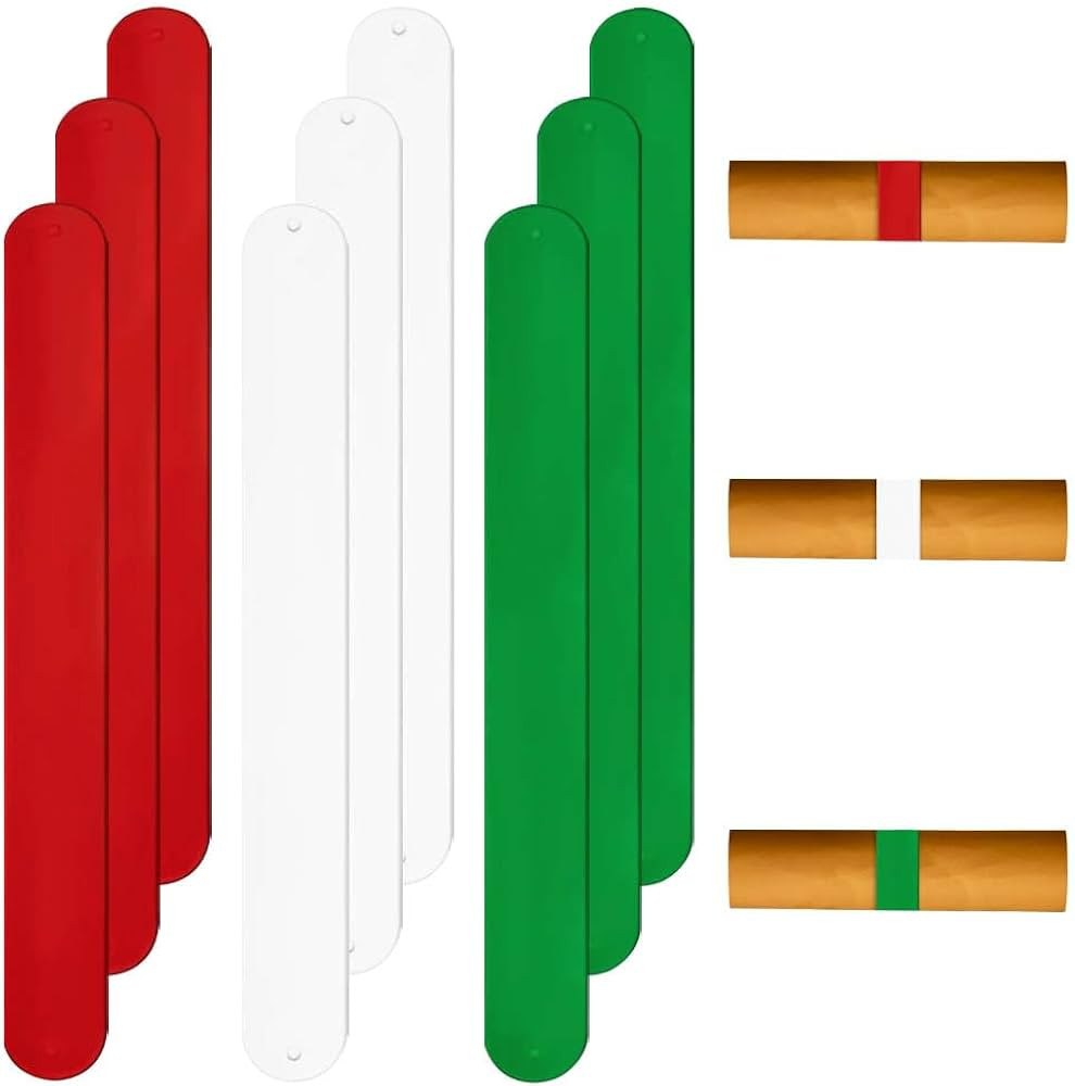 9 Pcs White Red Green Silicone Flip Wraps Silicone Covered Metal Strips Gift Wrap Roll Holder Wra... | Amazon (US)